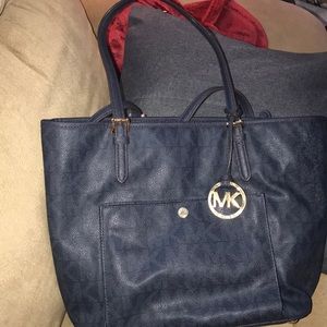 Navy blue Michael Kors purse